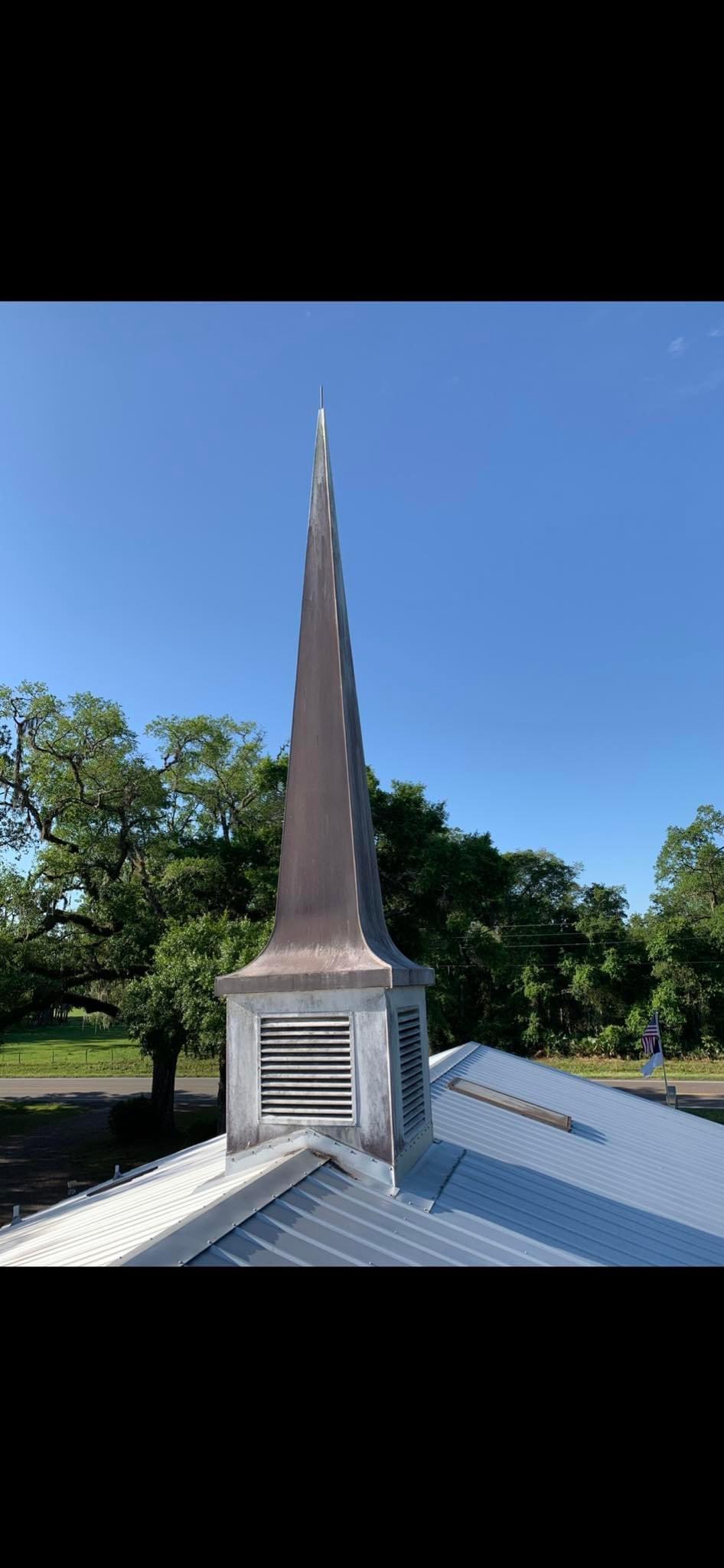 Restoring Church Steeple Satsuma Florida